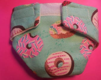 Ready to Ship SIZE #2 cloth Doll Diaper donut doughnut adjusts washable fits bitty baby some baby alive all gone American Girl doll & more