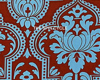 1 Yard GIRLFRIENDS Floral Medallions Jennifer Paganelli D1343 - 237 Chocolate Blue Sis Boom Free Spirit Feminine Fabric