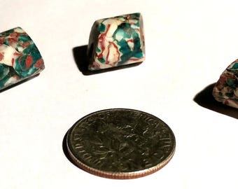 Trio Vintage Venetian Millefiori Glass End-of-day Tube African Trade Beads