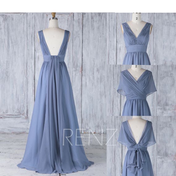 Blue Chiffon Dress