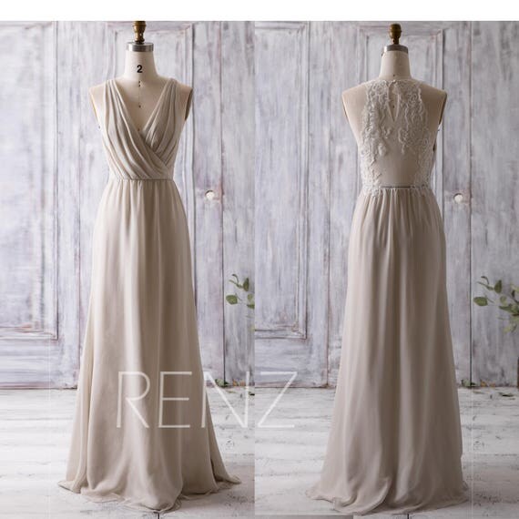 Beige Bridesmaid Dresses