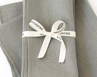 Linen Napkins in Granite - Set of 4