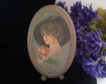 Now On Sale Antique Gibson Girl Picture, 1900 1910 Home Decor, French Creavita Face Creme Ad, American Pharmaceuticals, 1920's Flapper Decor