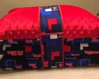 Kindermat / Nap Mat Cover in Ole Miss, MSU, LSU prints