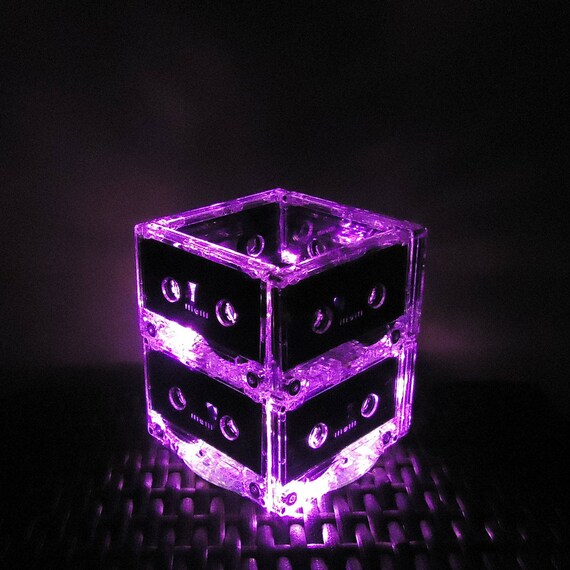 Set of 10 Pink Cassette Tape Light Centerpieces for 80s 90s party music theme 40th birthday Il_570xn
