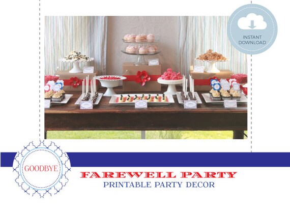 Farewell Party (Going Away Party or Moving Party) Digtial Printable Party Collection - Mirabelle Creations Il_570xn