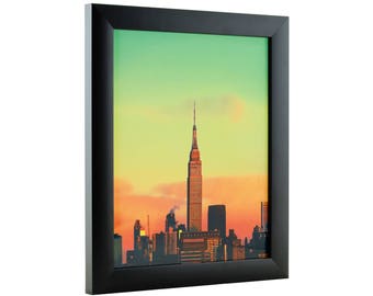 Craig Frames, 15x15 Inch Modern Black Picture Frame, Contemporary 1" Wide (1WB3BK1515)