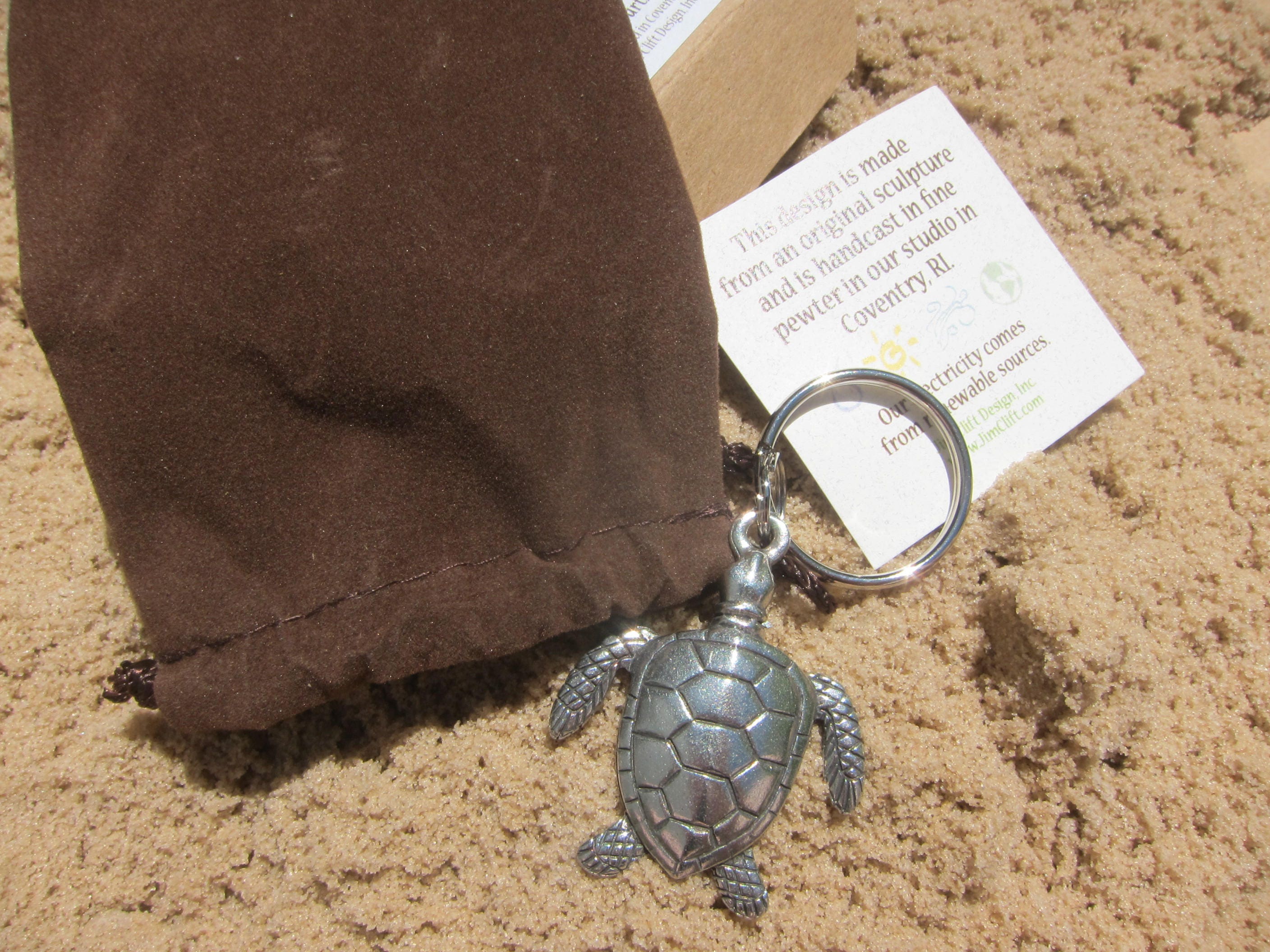 Sea Turtle Keychain Aquarium Marine Ocean Beach and Sea