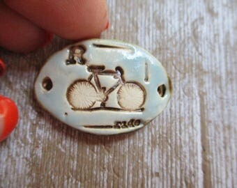 Bracelet Focal Rustic Distressed Bike Bicycle Soft Blue