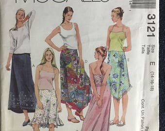 McCalls Misses Womens Skirts Sewing Pattern 3121 UC Uncut FF Size 14 16 18