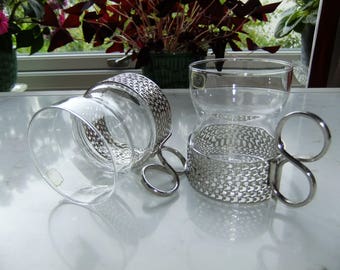 RESERVED // Vintage set of two tea glasses - Tsaikka by Iittala Finland - Timo Sarpaneva design