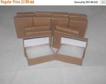 On Sale Presentation Display Kraft Jewelry Boxes Lot of 20 Kraft Cotton Filled Retail Jewelry Gift Boxes Size 3.25" X 2.25" x1