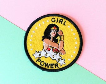 Girl Power - Wonder Woman - We can do it! - Rosie the riveter feminist patch