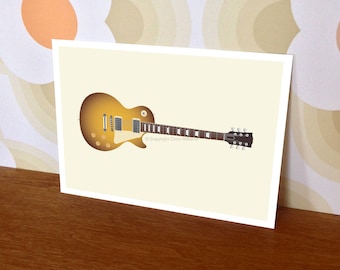 Postcards (8 pack) – Gibson Les Paul electric guitar print (A5 148mm x 210mm)