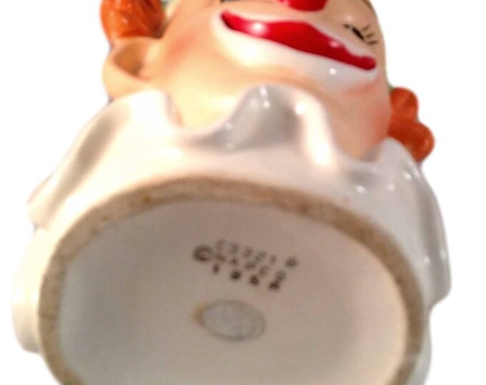 Napcoware Vintage Head Vase Mid Century Clown, Bozo the Clown, Napco C3321