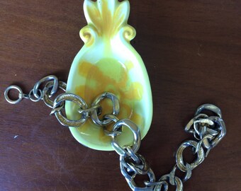 Mini Drip Glaze Ceramic Pineapple Tray/Bowl, 6"