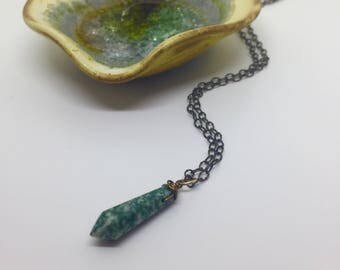 Handmade Moss Agate Necklace