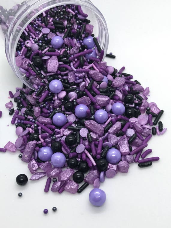 Purple and black sprinkle mix black sprinkle mix purple