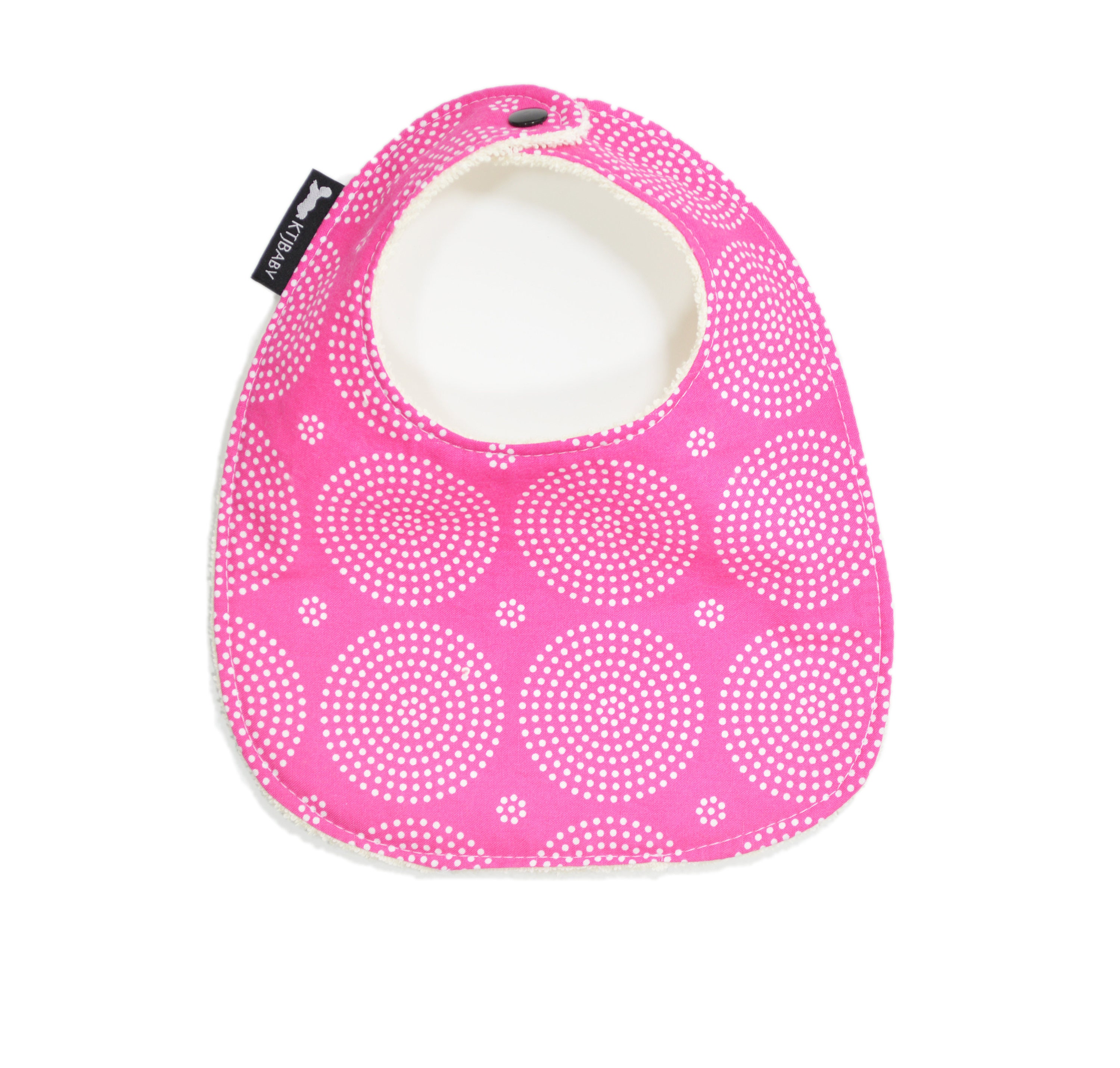 Pink Baby Bib or Toddler Bib Pink Polka Dot Baby Bib Baby