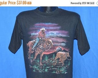 ON SALE 80s Cowboy Lasso Calf t-shirt Medium
