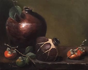 Persimmons and Pottery