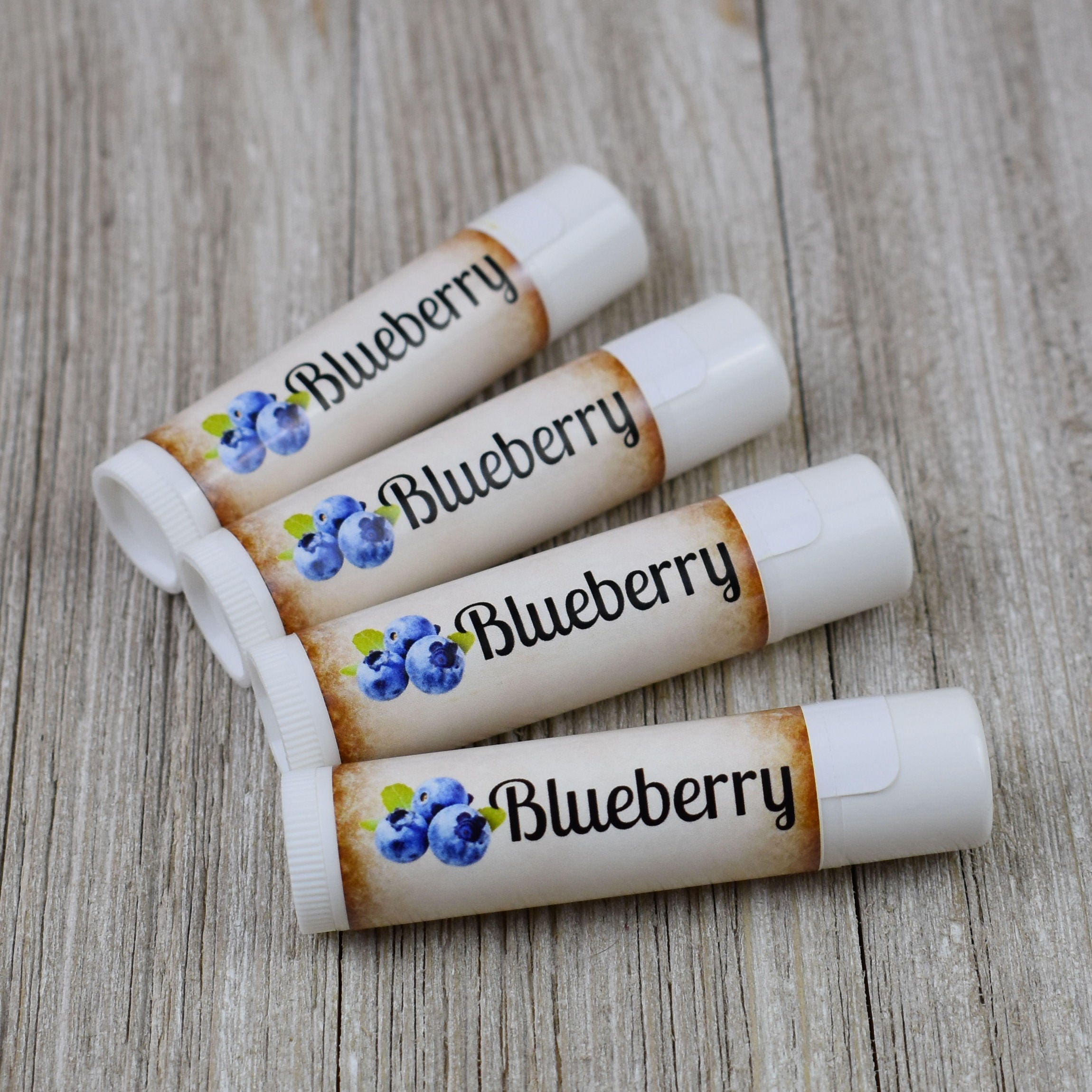 Blueberry Flavored Lip Balm Handmade All Natural Lip Balm