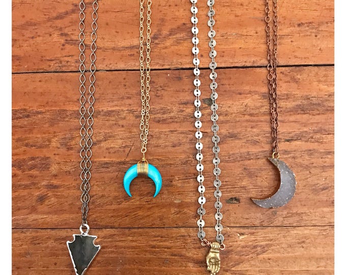 Small labradorite arrowhead necklace . Arrowhead necklace . Silver and Gunmetal . Genuine Stone Necklace . Labradorite Necklace