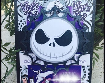 Nightmare Before Christmas Invitations • Halloween Invitations • Wedding Invitations • Jack Skellington invitations • Envelopes Included