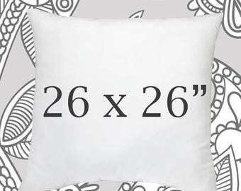 SALE ENDS SOON Faux Down Pillow Insert, 26x26 Inch Pillow Forms, Pillow Insert, Synthetic Down, Soft Throw Pillows, Down Pillows