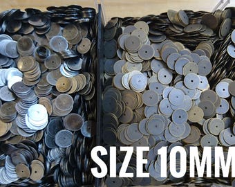CLEARANCE** 10mm brass sequin, thin metal disc, 250 pcs