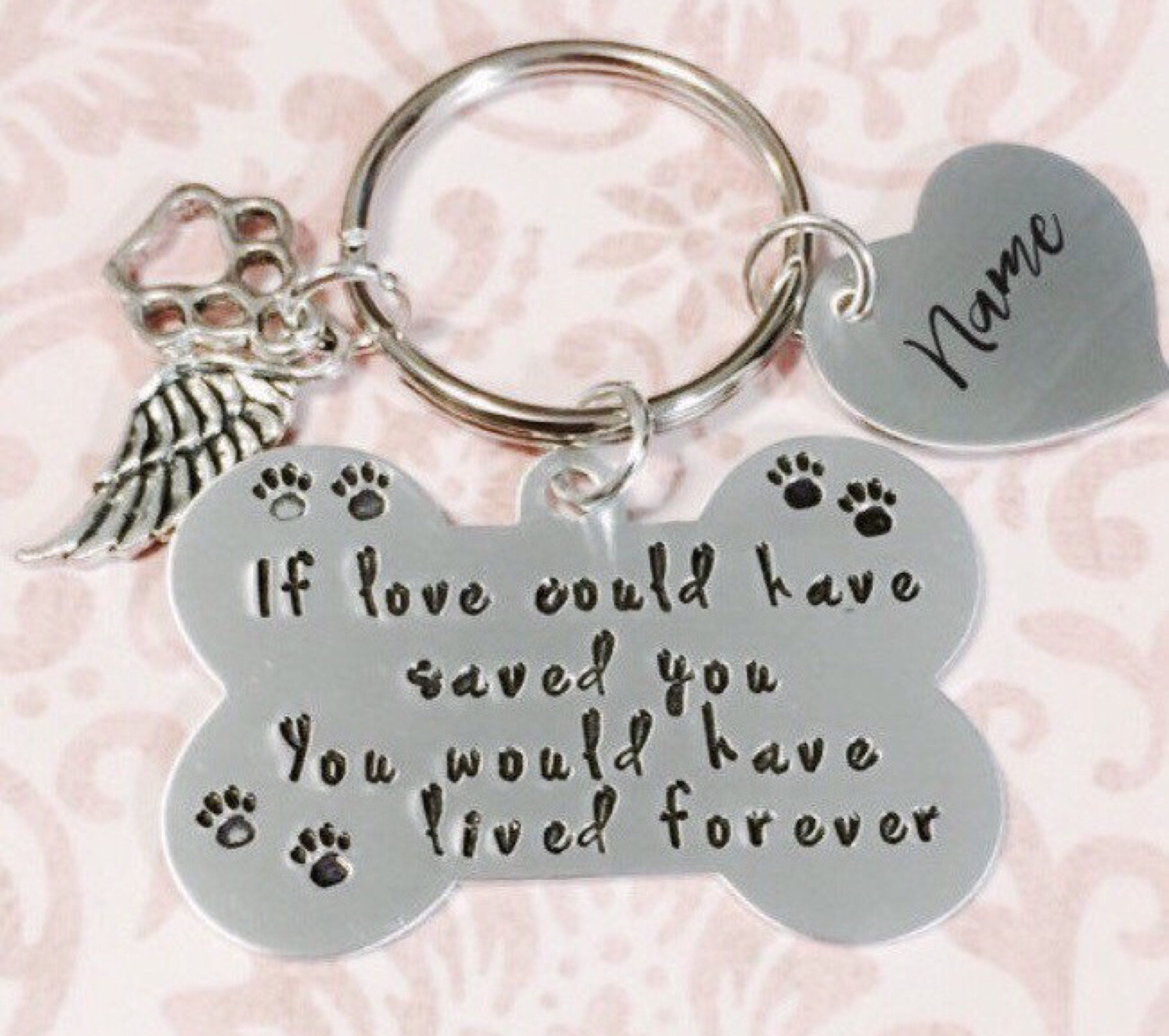 Pet Memorial Keychain key chain Dog Memorial Sympathy