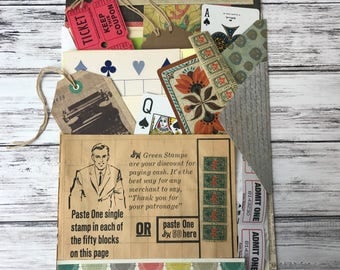 Junk Journal Kit, Vintage Book Pages, Vintage Ephemera, Vintage Paper, Junk Journals, Vintage Papers, Cardstock, Craft Kits, Journal Kits