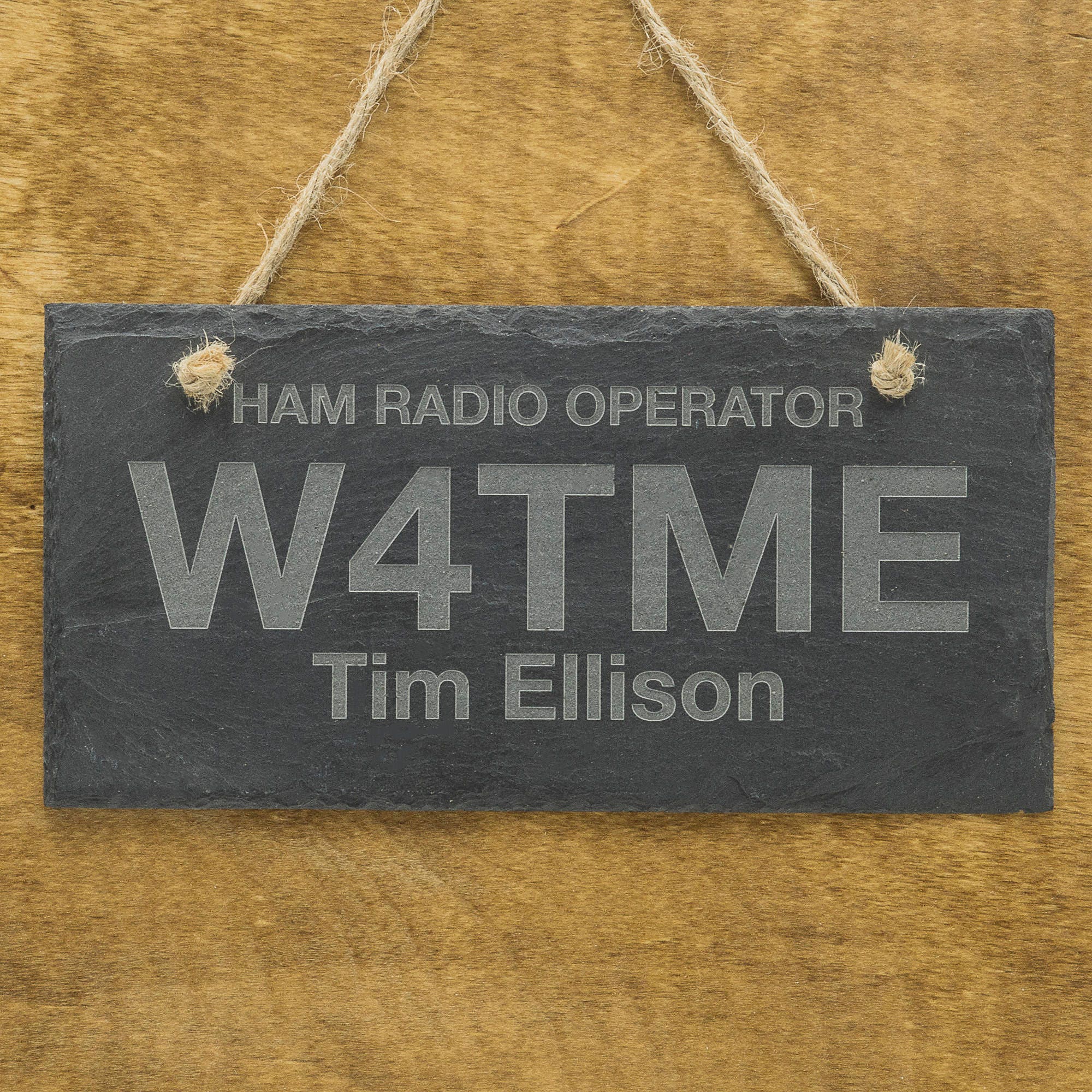 Personalized Amateur Radio Call Sign Slate Sign HAM Radio