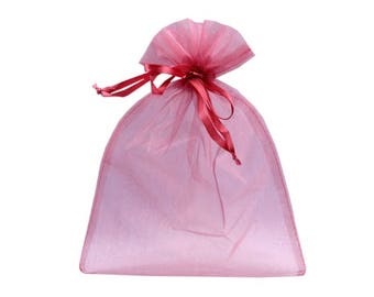 3 sachet pink cyclamen organza 20 x 26 cm packaging