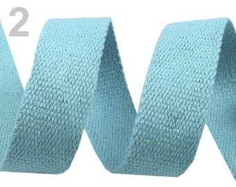 Sky blue cotton webbing 30 mm