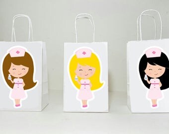 Nurse Goody Bags, Nursing Goody Bags, Nurse Birthday, Nurse Graduation, Nursing School, Nurse Party Favor Bags, Doctor's Party Favor Bags