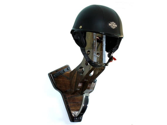 Items similar to V-Twin Motorcycle Helmet Holder - Biker Equipment Rack
