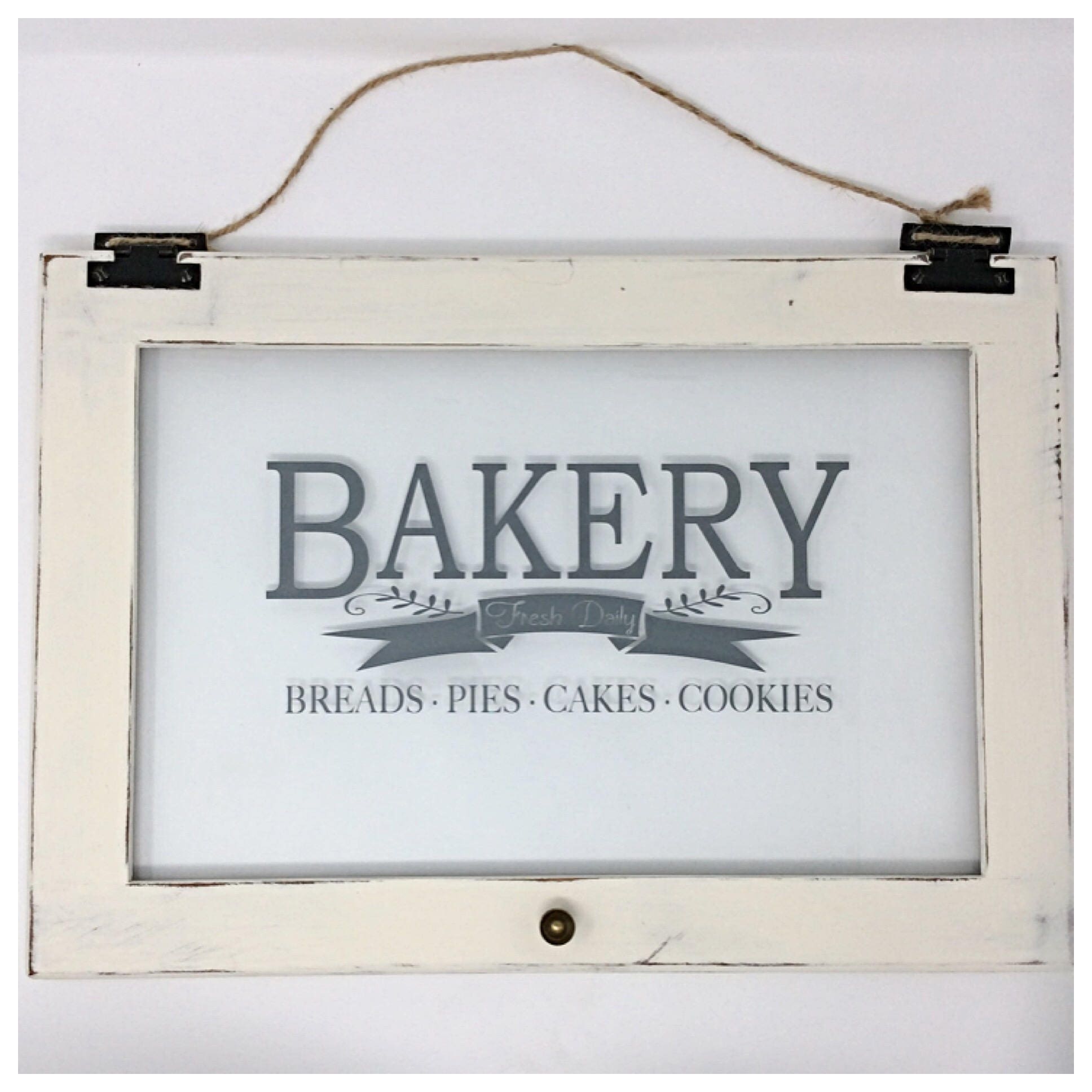 Bakery Sign Glass Repurposed Cabinet Door Bakery Sign Glass Repurposed Cabinet Door