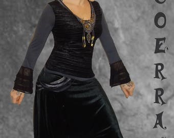Top and harem pants 'Black and grey' set '