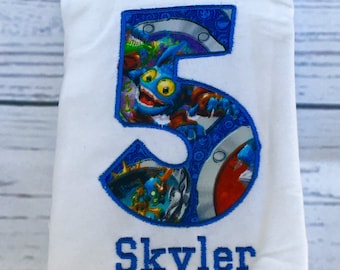 Skylanders Birthday Shirt- Ships Fast!