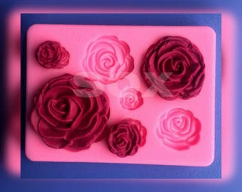Rose Flower Chocolate Cookie Soap Fimo Polymer Clay Resin Silicone Mold Fondant Cake Decorating Kitchen Accessories