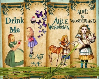 BINGO Alice in Wonderland digital 4x6 alice party printable