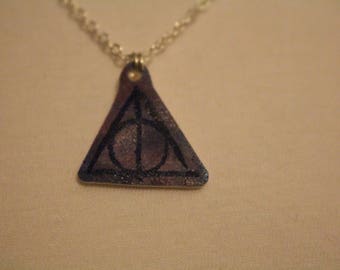 Deathly Hallows Watercolour Necklace