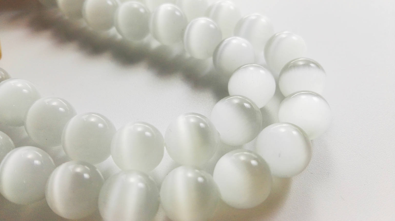 8 mm 10 mm White Cat Eye Beads Round Beads Cat Eye Beads