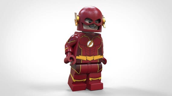 custom lego flash minifigure