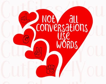ASL Gift design, Sign Language Love, deafness awareness, Love Sign Language, Hearing Impaired svg, Sign language design, hearing loss,