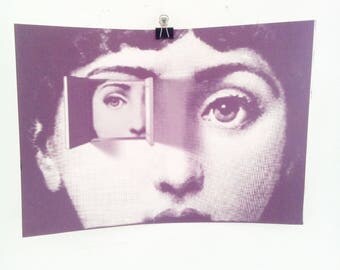 Fornasetti Canvas Wall Art Print, Poster Picture, Black and White Italian Art Classic, Vintage Print, Monochrome, W