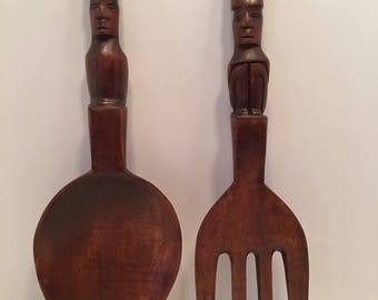 Big Spoon And Fork Wall Decor vintage fork and spoon wall decor | etsy Big Spoon And Fork Wall Decor vintage fork and spoon wall decor | etsy