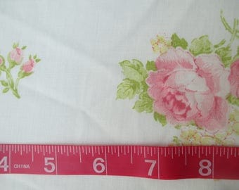 vintage sheet fat quarter, sewing supplies, quilting supplies, floral sheet, bed linen, fat quarters, craft fabric, vintage fabric,