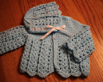 Crochet baby sweater | Etsy